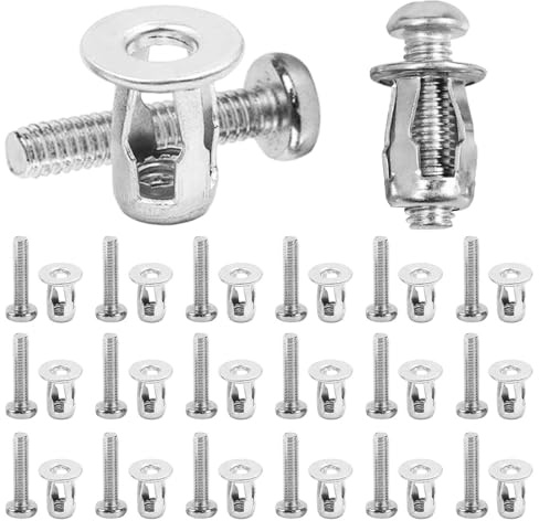 Hohlwandbefestigungen, 20 Stück, M4 x 20, hohler Türanker mit Schrauben, robuste Gipskartonbefestigungen für Tür, Wand, Aluminiumblech, Eisenblech, Holzplatte (Silber)