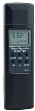 AZ 8703 Igrometro digitale tascabile, tester di temperatura e umidità AZ-8703 Termometro con indicatore da -20 a 50 gradi/Punto di rugiada AZ8703