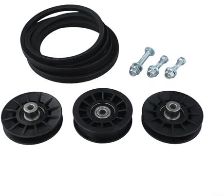 Qualoramall Rasenmäher-Riemenscheibe und Keilriemen-Set, 2er-Pack, Ersatz für 532194326 und 532194327, kompatibel mit LGT2654, 1542 XPT, YTH2348, Rasenmäher-Deck