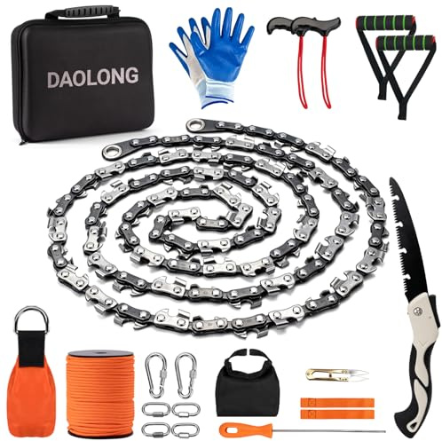 High Limb Rope Saw 55 inch Rope Saw for Tree Saw High Limb and Folding Camping saw, Pocket chainsaw with 11OZ Throw Weight, Hand Saws for Tree Trimming