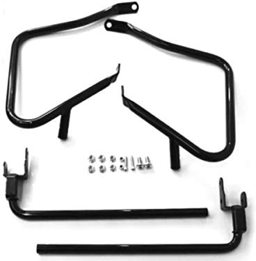 Glansig svart bakre stödsats för sadelväska för Harley Davidson Touring Electra Street Glide Road King Ultra Classic Limited CVO 2014–2024, sadelväskshållare #90200788, stödfäste för