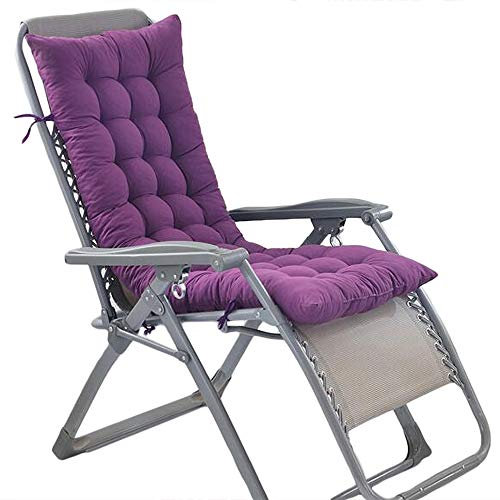 Nicole Knupfer No Chair-Hochlehner Auflage Gartenstühle, Gartenstuhlkissen mit hoher Rückenlehne, Sonnenliege Sitzpolster Garden Draussen, mit Befestigungskordeln und Halteband (48 * 122cm,Lila)