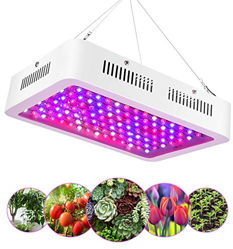 Cikonielf EU 100‑240Vac 1200W Led Plant Grow Light Espectro Completo Interruptores Dobles Luz De Planta para Plantas De Interior Vegetales Y Flores