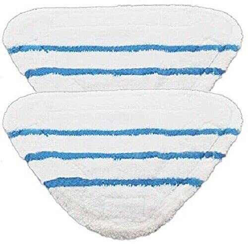 CERTIFIED 2 Microfibre Steam Mop Pads to fit Beldray Voche VH011 and Groundlevel 20-in-1 Moss 1300w 5-IN-1 9-IN-1 BEL0182 BEL0196 BEL0200 BEL0210 BEL0636 BEL01108V2NBMFOB VELCRO FASTENING
