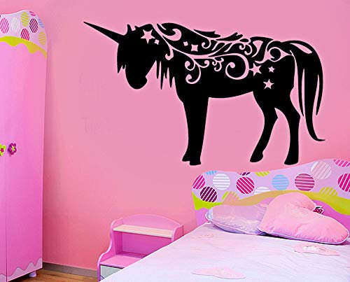 QIANGTOU Kleines Pony Pferd Wandaufkleber Kinder Kunstzimmer Abnehmbare Abziehbilder Dekor Tier Starke klebende Wandtattoo Tapete 91x54cm