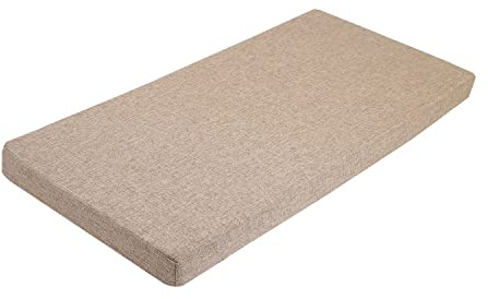 SAMTY Bench Seat Cushion Memory Foam Chair Pads Non-Slip Rubber Back Indoor Swing/Settee Cushion 44x16Inch, Khaki