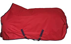 Bucas Freiheitsturnier 300g Rot 120 - Pferdedecke, Winter, Einfarbig, Wasserfest, Einstellbar, Rundhalsausschnitt, Nylon, Polyester, 120 cm, Unisex, 1 Stück
