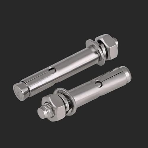 AGAATI Dehnbolzen, Betonschrauben, Wandankerbolzen, integrierte Sechskantkopf-Dehnschrauben M6 M8 M10 M12 interne Dehnbetonankerbolzen 316 Edelstahl (Größe: M10 x 70 (1 Stück))