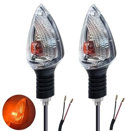 VRWEARE 2PCS Motorcycle Turn Signals Front/Rear Indicators Compatible with KTM 990 690 Adventure Super Enduro Duke SMT SMC (Clear Shell)