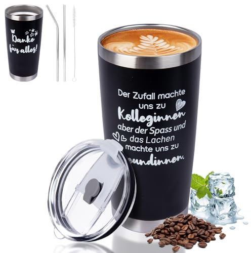 Belillpipi Weihnachtsgeschenke Kollegen, Neuer Job Geschenke, Geburtstagsgeschenk für Kollegin, Thermobecher Tasse für Kollege, Geschenkideen für Geburtstag, Weihnachten, Kaffeebecher To Go, 20 oz