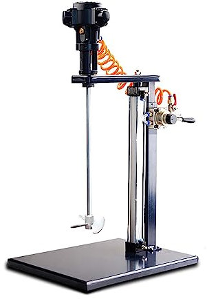 Edelstahl Pneumatischer Mischer, 5 Gallon/20L Automatischer Lift Farbrührer - zum Mischen von Futter, Gips, Farbe - Tintenmischmaschine für Zement, Mörtel