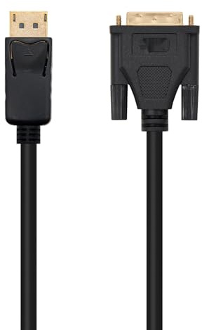 DisplayPort to DVI Converter Cable - Black - 1m Length - Ideal for connecting devices with DisplayPort output to monitors or projectors with DVI input.