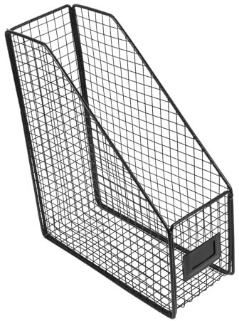VILLCASE Buch-organizer für Den Haushalt Dekoratives Bücherregal Buchhalter Aus Eisen Schwarz Einlagig Schreibtisch-bücheraufbewahrung Bürozubehör