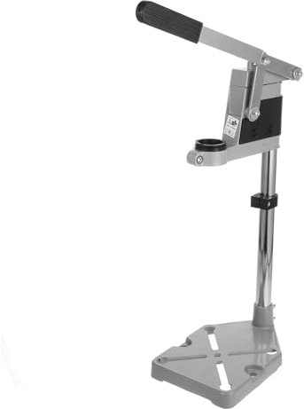 FOYTOKI Drill Press Stand and Portable Hand Drill Press Holder with Iron Base Single Hole Aluminum Support Frame for Suitable for Diy and Workshop Use