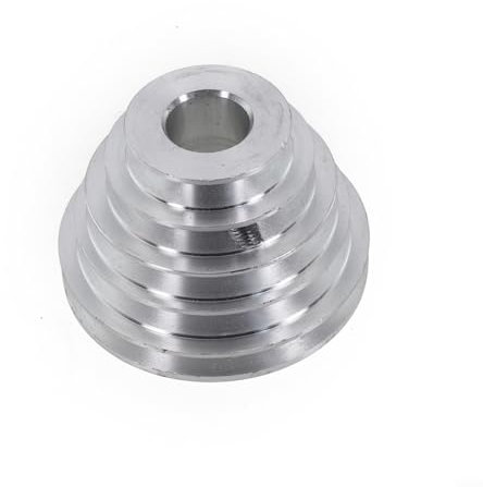Aluminium-Pagoden-Riemenscheibe für V-förmigen Zahnriemen – Silber, mehrere Größen, für Motorwellenantrieb für Tischbohrmaschine (22 mm)