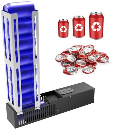 Concasseur de Canettes Concasseur De Boîtes Électrique Domestique, Broyeur De Canettes Automatique De 8 Oz À 16 Oz, Peut Remplir 8 Canettes À La Fois, Machine De Concassage De Canettes De Bière De Cok