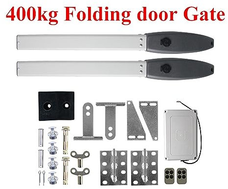 Ouvre-porte de Garage, 200 KG Ouvre-Porte Battante Électrique Bras Entraînement Avec Télécommande Multi En Option Garage À Domicile Porte Battante Opérateur Moteur Actionneur(Folding door)