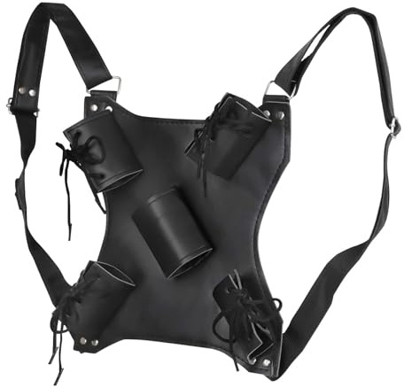 Les-Theresa Borse per Spade, Sacchetto Della Spada in Pelle, Spada Medievale, Fodero in Pelle, Katana Porta Spada con Cintura Regolabile, per Samurai, Cosplay, Halloween, Feste, Nero