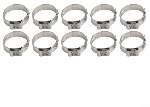 Efficace sigillatura con questo set di dieci raccordi a crimpare in acciaio inox per i vostri progetti di tubi (19,8 mm)