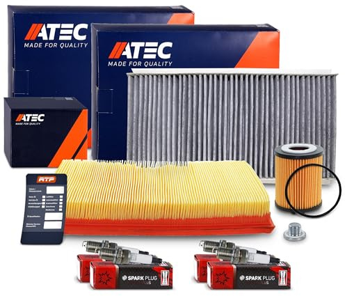 ATEC Germany Inspektionspaket Set C mit 1x Ölfilter, 1x Innenraumfilter