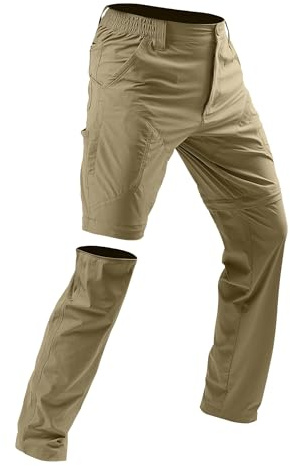 Peysuck Men's Convertible Cargo Hiking Trousers Lightweight Zip Off Pants