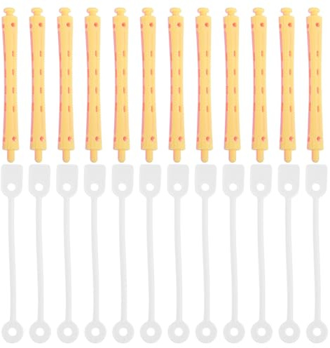 Lurrose Lot de 12 Bigoudis Flexibles pour Permanente, Plastiques Multicolores, Petits Formats pour Cheveux Courts et Longs, Outils de Bouclage Légers et Portables, Bigoudis à Friser