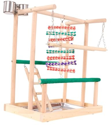 Homyl Pappagalli in Legno per Parco Giochi per Uccelli, Giocattoli da Masticare per Conuri, Cockatiels, Cacatua