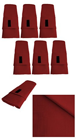 Gariella - 6 Edel Stoff Servietten, in dunkel rot, Weinrot, quadratisch 45 cm x 45 cm, Stoffservietten Großpack Textilserviette, waschbar