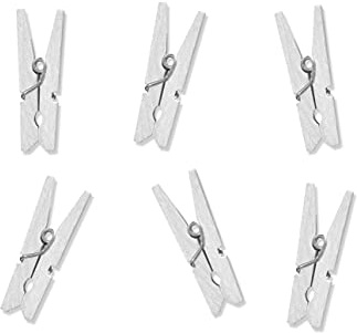 20 Mollettine Bianche Legno Pinsette Molletteemozionarsi