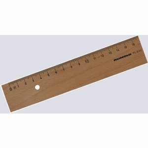Rumold Holzlineal Buche Metalleinlage 17cm