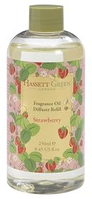 Hassett Green London - Strawberry - Fragrance Oil Reed Diffuser Refill - Larger Size 250ml Bottle