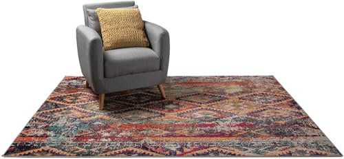 benuta Nest Vintage Teppich Casa - Mehrfarbig 240x340 cm - Teppich für Wohnzimmer, Schlafzimmer und Flur - Pflegeleicht - Fußbodenheizung Geeignet