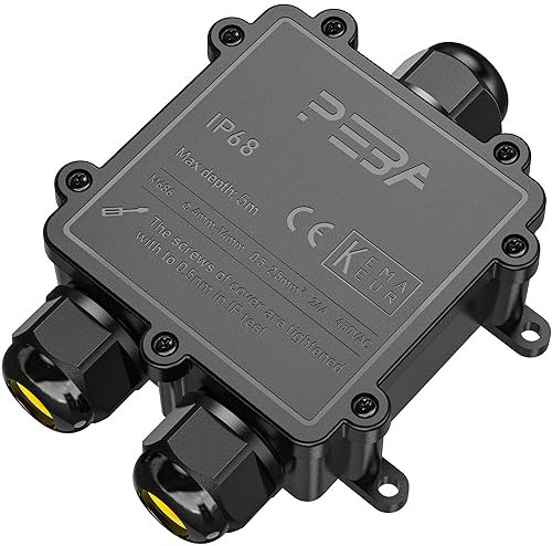 PEBA Wasserdichte Abzweigdose, Y-Typ 3 Wege Kabelverbinder, IP68 Wasserdichte Verbindungsdose, Kabelverbinder Aussen, Elektrischer Außenverteilerdose, Erdkabel Klemmdose für 4-14 mm Kabeldurchmesser