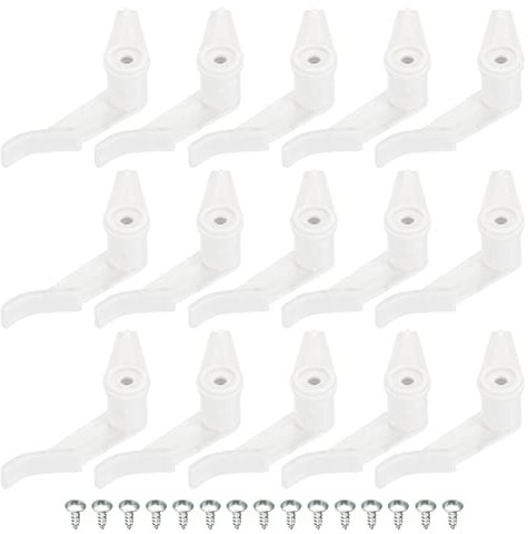 PATIKIL 3,5mm Lámpara Sombra Clips para Techo Lámparas, 15 Pares Luz Sombra Fijo Hebilla Iluminación Artefactos Accesorios Blanco