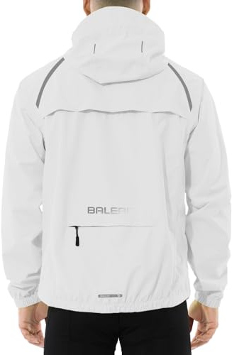 baleaf Waterproof Jacket Mens Cycling Jackets Reflective Running Outdoor Rain Coats Lightweight for Men Walking Hiking Packable