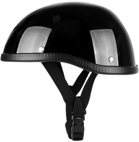 Retro Halbschalenhelm ECE-Zulassung Halbhelme Motorradhelm Damen Und Herren Erwachsene Jet-Helm Mit Schnellverschluss-Schnalle Für Cruiser Scooter ATV E-Bike 4,54CM-62CM