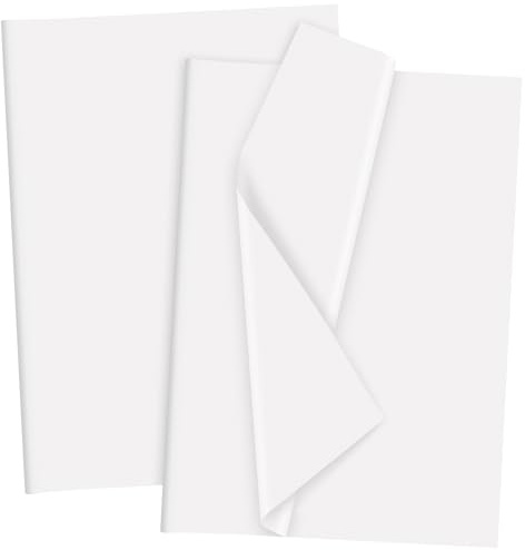 Bouiexye Weiß Seidenpapier für Geschenktüten 120 Blatt Seidenpapier Bulk 51x37cm Weihnachten Seidenpapier zum Verpacken Verpackungspapier für Füller Blumen Geburtsta Hochzeit Dekor