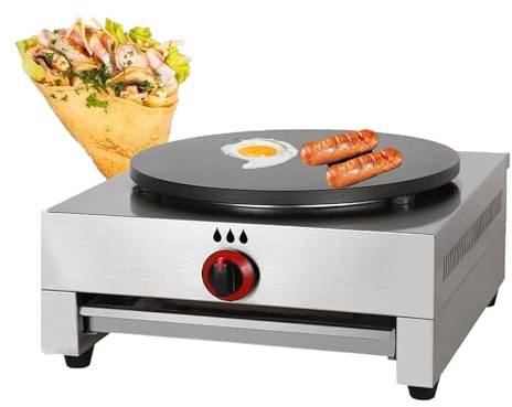 Kindevieft CrêPe-Maker, Pfannkuchen-Grillplatte, Antihaftbeschichtet, 15 Zoll, Gas-Grillplatte, Pfannkuchen-Maker, CrêPe-Pfanne FüR CrêPes, Roti, Tortilla, Blintzes, Tragbar, Einfach Zu Bedienen