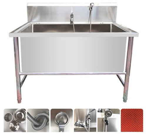 Baignoire de toilettage pour chien, station de bain pour chien de compagnie, station de lavage pour chien en acier inoxydable, baignoire pour chien de compagnie, évier de lavage pour la mais