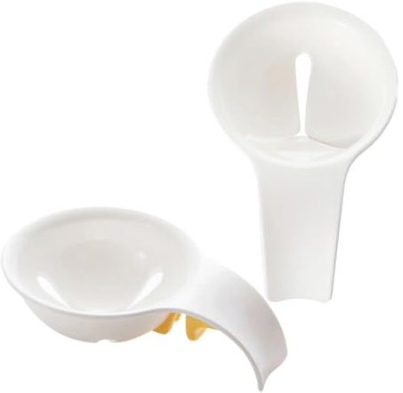 PRETYZOOM 2pcs Handheld Egg White Separator Reusable Bowl Clip Types Use Kitchen Egg Extractor for Baking Cooking Meal Preps Filter