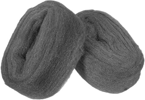 MUCKLILY 2pcs Steel Wool Pads #0000 Coarse Cleaning Wire Mesh for Wood Metal Surfaces Non-scratch Polishing Tool for Cleaning Projects