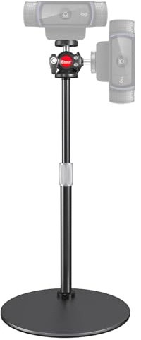 Etour Supporto per webcam da scrivania a 360° con testa sferica per Logitech C922 C930e C920 C615 C960 C920x BRIO 4K NexiGo N60 Telefono Gopro con filettatura da 1/4