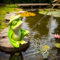 Figura de pescador decorativa para estanque de jardín, hecha de resina, figuras decorativas para jardín, mini figura de pescador decorativa para estanque, decoración de estanque de rana para jardín