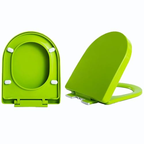 Sedile WC colorato, sedili WC silenziosi con Coperchio a Chiusura Ammortizzata, Cerniere a sgancio rapido con Fissaggio Superiore per Una Facile Pulizia, copriwater in PP a Forma di U, carico 330