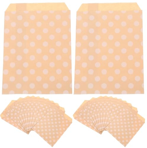 Healeved Paquet en Papier Brun Kraft 7 X 5 Lot de 100 Paquet à Biscuits et Bonbons pour Emballage Alimentaire pour Fêtes Anniversaires et Usage Alimentaire