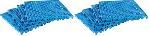 Cofan Loseta Alveolada | Set de 4 Unidades | Color Azul | Material PVC | Medidas 33 x 33 x 2 cm | De fácil montaje y anclaje perfecto (Paquete de 2)