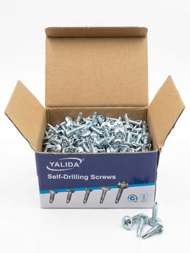 1000x Self Tapping Screws 4.2x13 mm, Stainless Steel, Wafer Head, Phillips, Self Drilling, High Hardness, Suitable for Metal, Wood, Concrete, Wall, Deck, Plastic