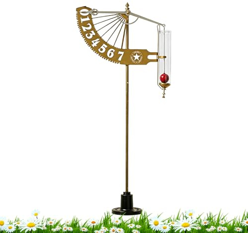 Jauge de Pluie d'extérieur - Mesure précise et décorative pour Jardin - Pluviomètre extérieur | pour Cour, terrasse, pelouse, clôture, Patio, Jardin, Maison