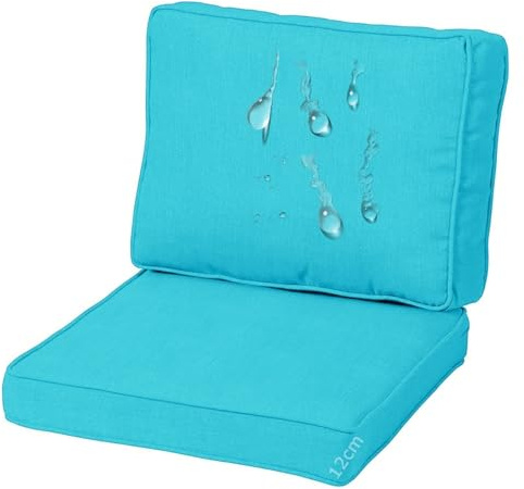 YNJJKA Cuscini per Sedia da Giardino Impermeabile 80% Natale Personalizzare Interno Esterno con Lacci e Schienale per Panche Altalene Divano Poltrona da Patio Mobili da Giardino(60x60x12 cm)