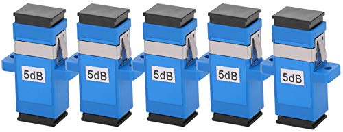 Aramox 5 St SC Optisk Kontakt ABS Keramisk Enkelläge Optisk Koppling 5dB Dämpare för Fibernätverkstekniker och Telekomanvändning 1310 Till 1550nm 40 Till 176F